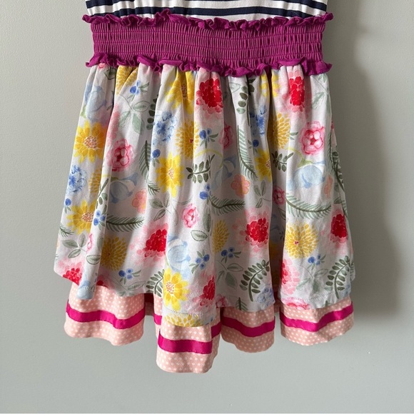 Matilda Jane Sz 6 Gummi Fruits Dress Happy and Free Fruiti Floral Stripes - Picture 3 of 10